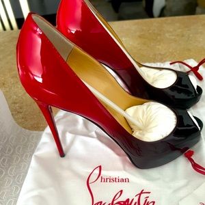 *BRAND NEW*  Black and Red New Very Privé Louboutin 38.5